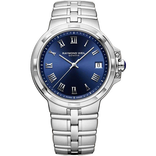 Raymond Weil Parsifal Men's Sapphire Blue Dial Silver Bracelet Watch 5580-ST-00508