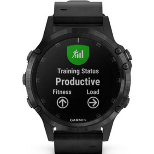 Garmin Fenix 5 Plus Sapphire Black 47MM Watch With Free Add-On Leather Strap 010-01988-07
