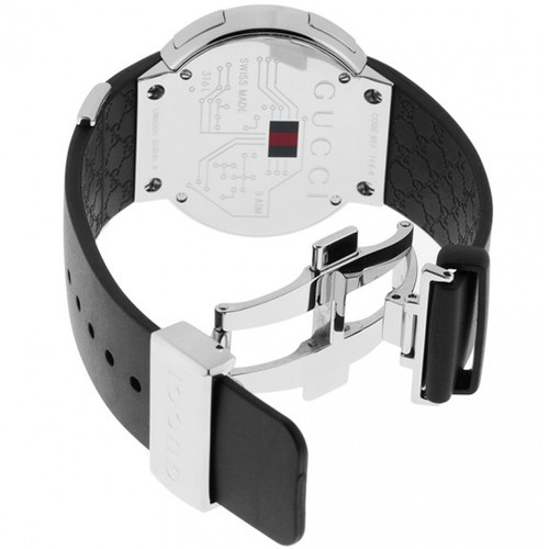 Gucci I–Gucci Unisex Digital Dial Rubber Strap Sapphire Crystal Watch YA114401