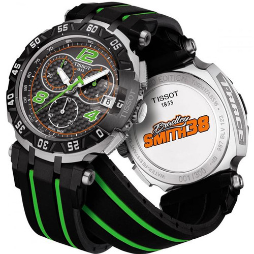 Tissot T-Race Bradley Smith Limited Edition Men's Chronograph Black Carbon Dial Watch T092.417.27.207.02