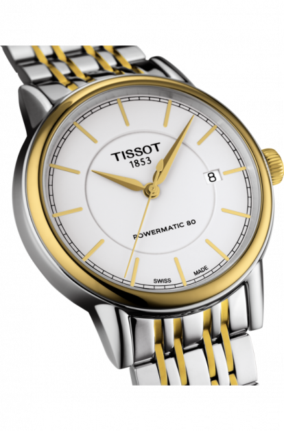 Tissot Men's Carson Powermatic 80 Silver And Gold Bracelet Watch T085.407.22.011.00