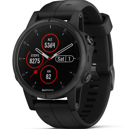 Garmin Fenix 5S Plus Sapphire GPS Music Black 42MM Watch 010-01987-03
