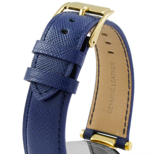 Michael Kors Parker Ladies Crystals Chronograph Gold PVD Case Blue Leather Strap Watch MK2280