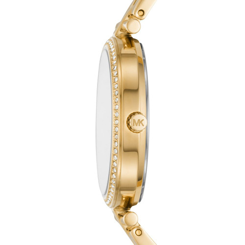 Michael Kors Maci Ladies Crystals Gold PVD Bracelet Watch MK3903