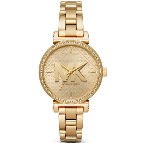 Michael Kors Sofie Ladies Crystals Gold Ion-Plated Bracelet Watch MK4334