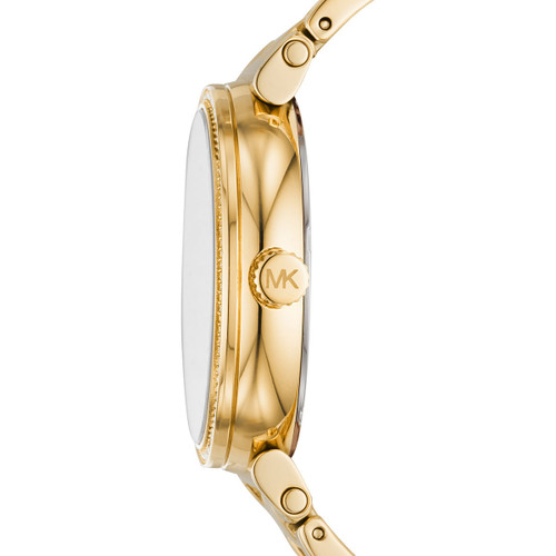 Michael Kors Sofie Ladies Crystals Gold Ion-Plated Bracelet Watch MK4334