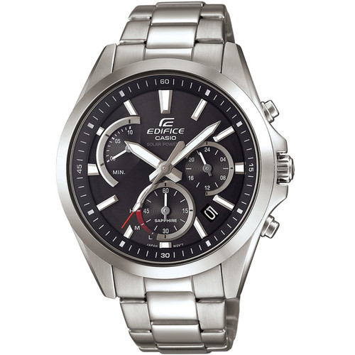 Casio Edifice Men's Solar Sapphire Chronograph Black Dial Bracelet Watch EFS-S530D-1AVUEF