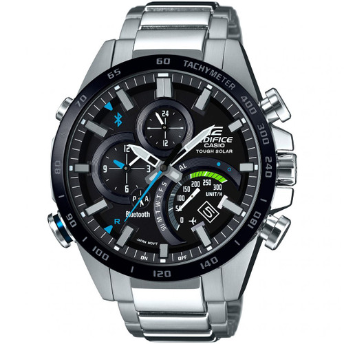 Casio Edifice Bluetooth Tough Solar Silver Bracelet Watch EQB-501XDB-1AER