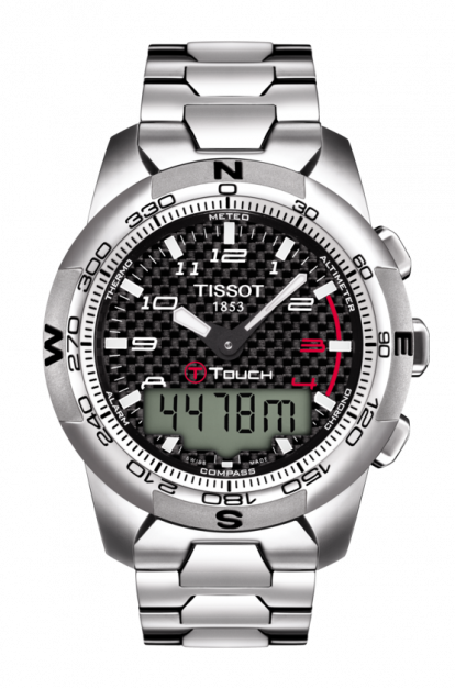 Tissot Men's T-Touch II Titanium Silver Bracelet Watch T047.420.44.207.00