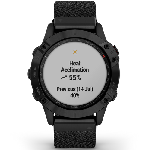 Garmin Fenix 6 Pro Sapphire Black DLC Nylon Band 47MM Watch 010-02158-17