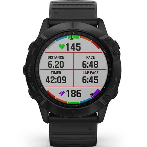 Garmin Fenix 6X Pro and Sapphire Black With Black Strap 51mm Watch 010-02157-01