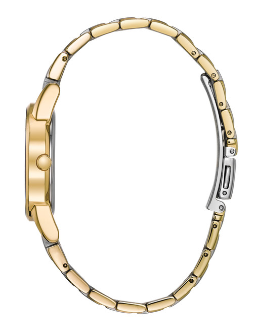 Citizen Ladies Axiom Diamonds Eco-Drive White Mother Of Pearl Dial Two-Tone Bracelet Watch GA1054-50D