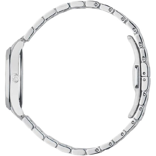 Gucci G-Timeless Ladies Sapphire Feline Head Motif Silver Bracelet Watch YA126595