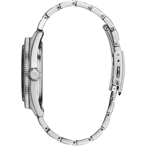 Citizen Men's Sport Eco-Drive Green Dial Silver Bracelet Watch AW1598-70X