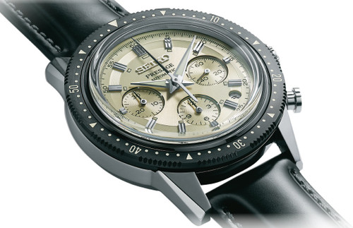 Seiko Men's Presage Limited Edition 55th Anniversary Chronograph Automatic Sapphire Leather Strap Watch SRQ031J1