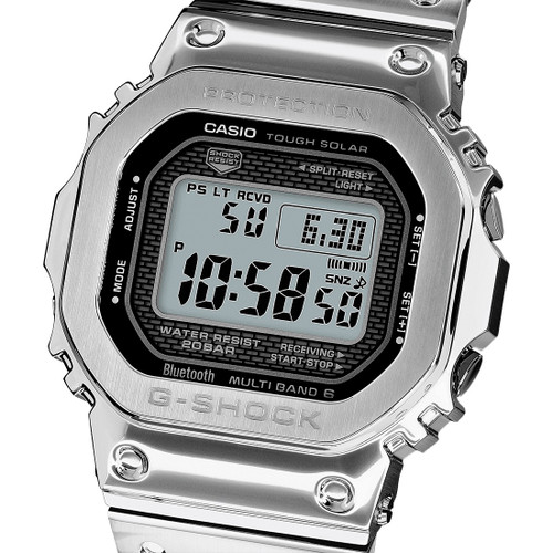 Casio G-shock Metal Bluetooth Radio Controlled Limited Edition Tough Solar Silver Watch GMW-B5000D-1ER