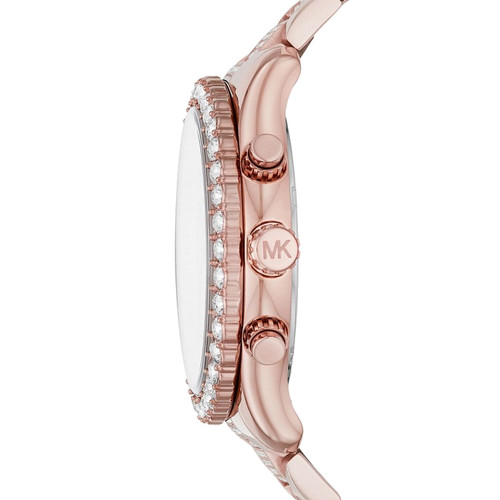 Michael Kors Layton Oversized Crystal Chronograph Rose Gold Watch MK6791