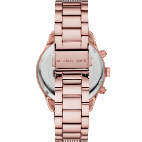 Michael Kors Layton Oversized Crystal Chronograph Rose Gold Watch MK6791