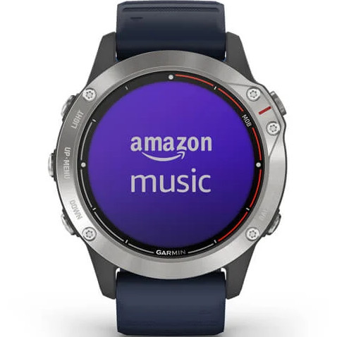 Garmin Quatix 6 Grey With Captain Blue Band Gorilla Glass Marine Watch 010-02158-91