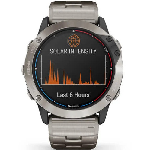 Garmin Quatix 6X Solar Titanium With Titanium Band 51MM Watch 010-02157-31