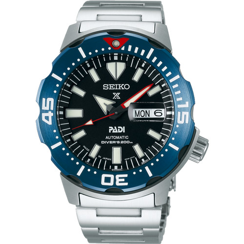 Seiko Prospex Monster PADI Diver's Automatic Bracelet Watch SRPE27K1