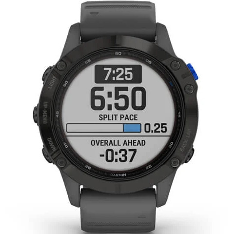 Garmin Fenix 6 Pro Solar Black With Slate Grey Band 47MM Watch 010-02410-11