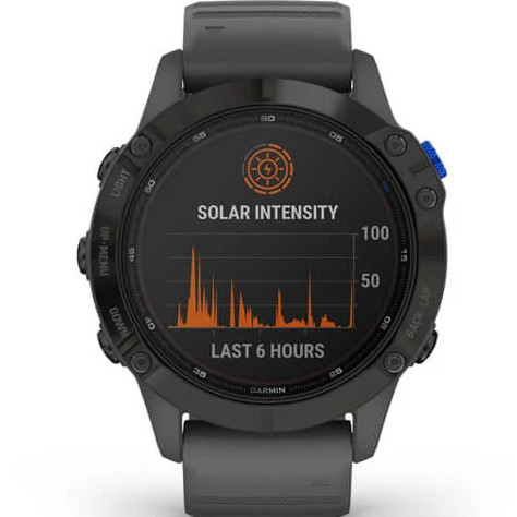 Garmin Fenix 6 Pro Solar Black With Slate Grey Band 47MM Watch 010-02410-11