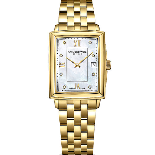 Raymond Weil Toccata Ladies Diamond Gold Rectangular Watch 5925-P-00995