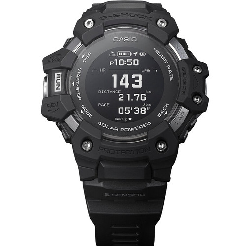 G-Shock Heart Rate Monitor Solar Bluetooth Triple Sensor Black Watch GBD-H1000-1ER