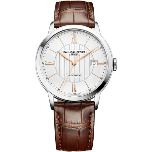 Baume & Mercier Men's Classima Automatic Silver Dial Sapphire Watch 10263