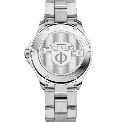 Baume & Mercier Men's Clifton Club Automatic Sapphire Black Dial Bracelet Watch 10340