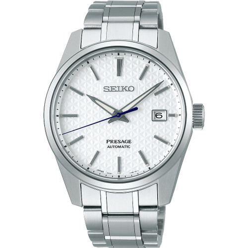 Seiko Presage Sharp Edged Design Sapphire White Dial Watch SPB165J1