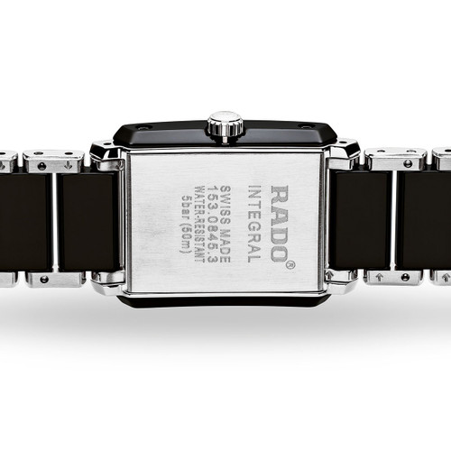 Rado Ladies Integral S Sapphire Diamonds Black High Tech Ceramic Bracelet Watch R20613712
