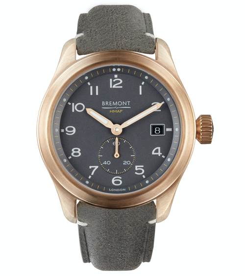 Bremont Men's Broadsword Bronze Slate Automatic Chronometer Leather Strap Watch
