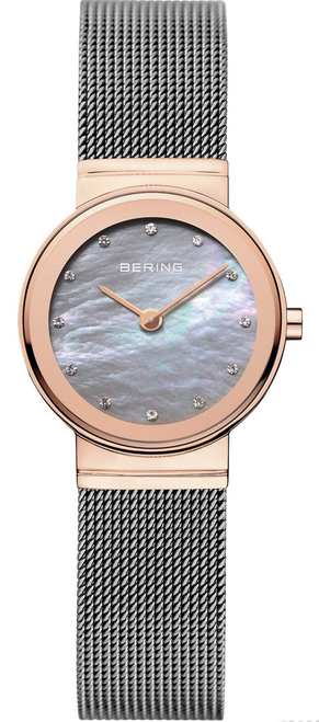 Bering Ladies Classic Rose Gold Watch With Swarvoski Crystal Dial 10126-369