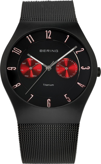 Bering Black Titainium Mesh Mens Watch 11939-229
