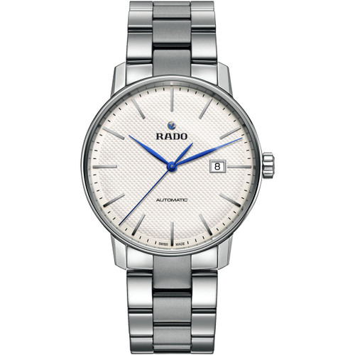 Rado Men's Coupole Classic XL Sapphire Automatic Exhibition Case Back Silver Dial Bracelet Watch R22876013