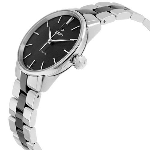 Rado Men's Coupole Classic L Sapphire Automatic Black Dial Exhibition Case Back Bracelet Watch R22860152