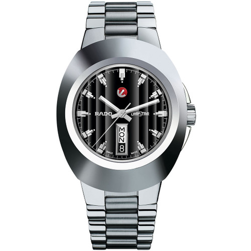 Rado Men's New Original Automatic Sapphire Black Dial Silver Bracelet Watch R12995153