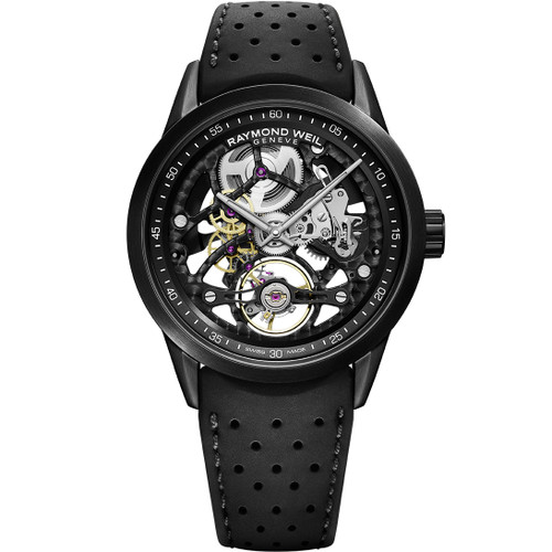 Raymond Weil Men's Freelancer Skeleton Mechanical Sapphire Watch 2785-BKR-20000