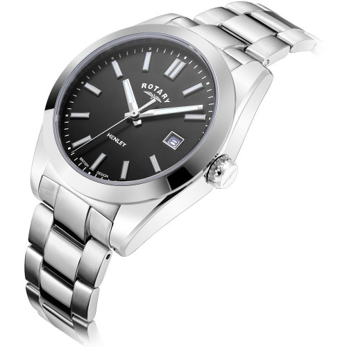 Rotary Henley Quartz Sapphire Black Dial 36MM Unisex Watch LB05180/04