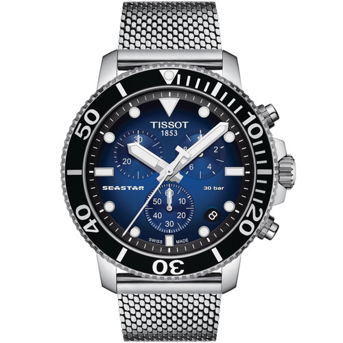 Tissot Seastar 1000 Chronograph Blue Dial Bracelet Watch T1204171104102