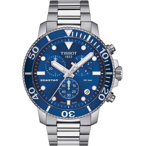 Tissot Seastar 1000 Chronograph Blue Dial Bracelet Watch T1204171104100