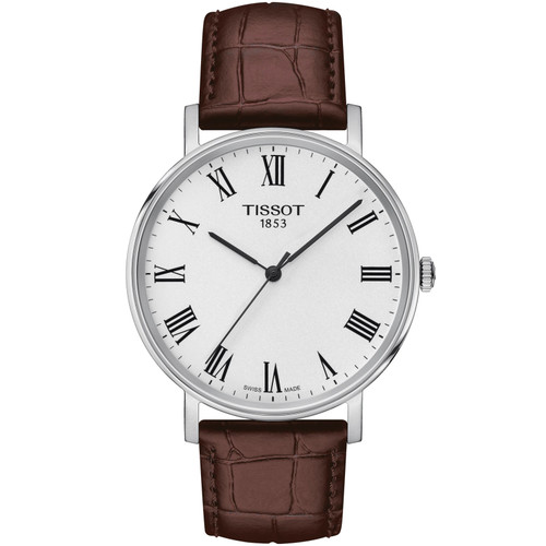 Tissot Everytime Medium Brown Leather Strap Watch T1094101603300