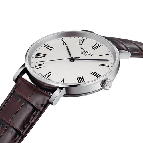Tissot Everytime Medium Brown Leather Strap Watch T1094101603300