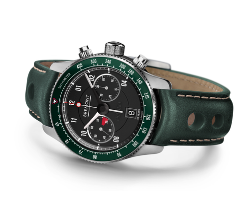 Bremont Limited Edition Jaguar E-Type 60th Anniversary Automatic Green Leather Strap Watch