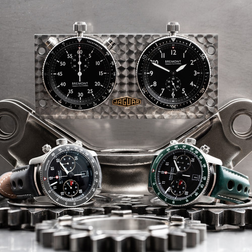 Bremont Limited Edition Jaguar E-Type 60th Anniversary Automatic Green Leather Strap Watch