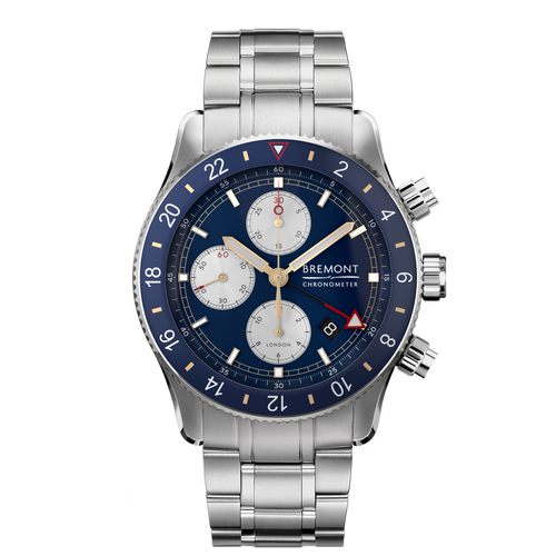 Bremont Supermarine Chrono Automatic Chronometer Sapphire Blue Dial Bracelet Watch SMARINECHRONO-BL-B