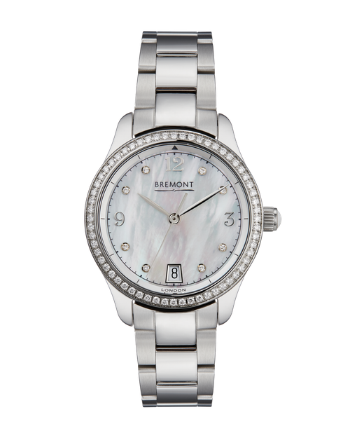 Bremont Solo Lady K White Mother Of Pearl Dial Diamond Automatic Bracelet Watch