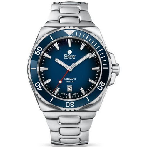 Tutima Seven Seas S Automatic Sapphire Blue Dial Watch 6155-04